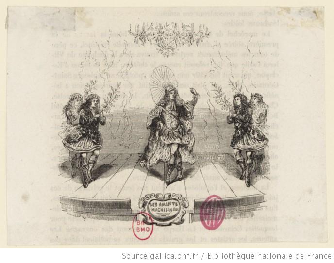 Image of a dancers in Les Amants magnifiques, 1670. Bibliothèque nationale de France, département Bibliothèque-musée de l'opéra, ESTAMPESSCENESAmantsmagnifiques(1)
