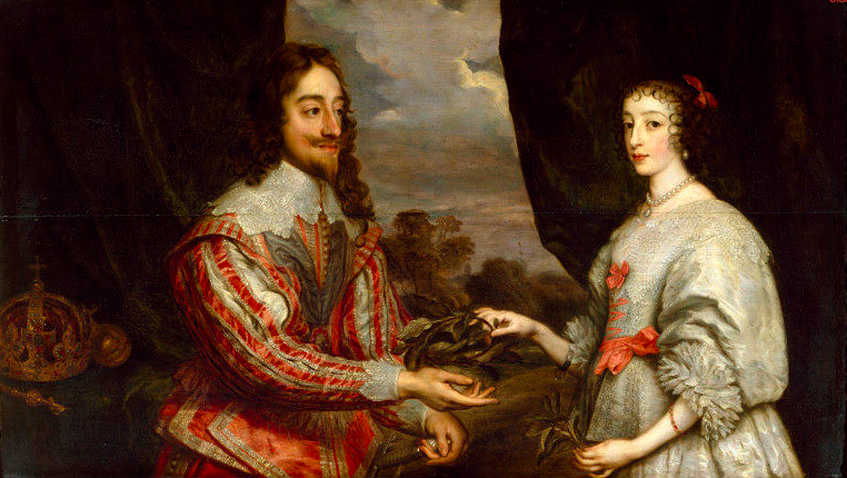 Charles I of England and Queen Henrietta Maria. Coques, Gonzales. Image: © V&A Images
