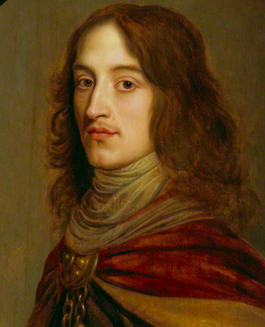 Prince Rupert, Count Palatinate. by Gerrit van Honthorst oil on panel, feigned oval, circa 1641-1642 29 1/4 in. x 23 1/4 in. (743 mm x 591 mm) Purchased, 1966 NPG 4519. © The National Portrait Gallery, London