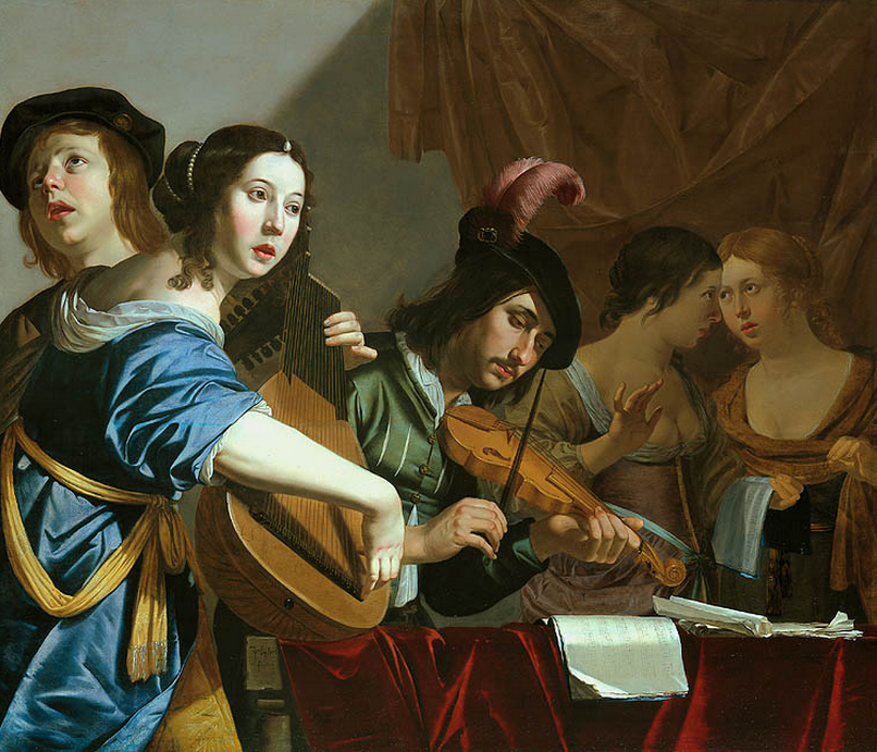 BIJLERT, Jan van. "Musical Company" Oil on panel, 97 x 115 cm. Private collection, via Web Gallery of Art