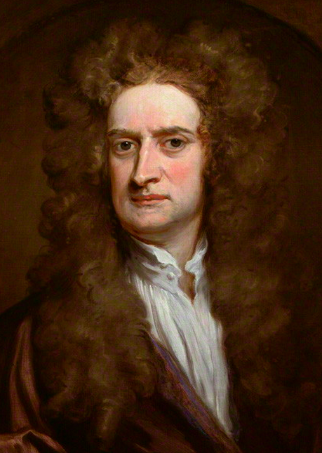 Sir Isaac Newton by Sir Godfrey Kneller, Bt oil on canvas, feigned oval, 1702. © The National Portrait Gallery, London