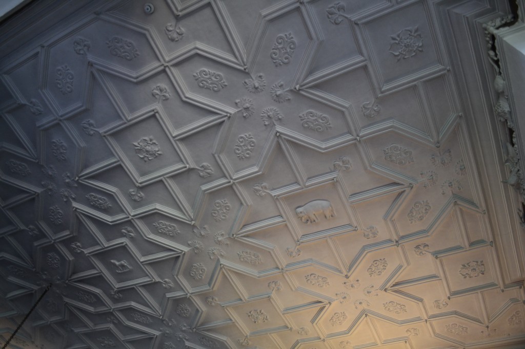 Ceiling, Great Hall, Aston Hall. Instagram photo by Andrea Zuvich