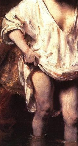 Woman bathing