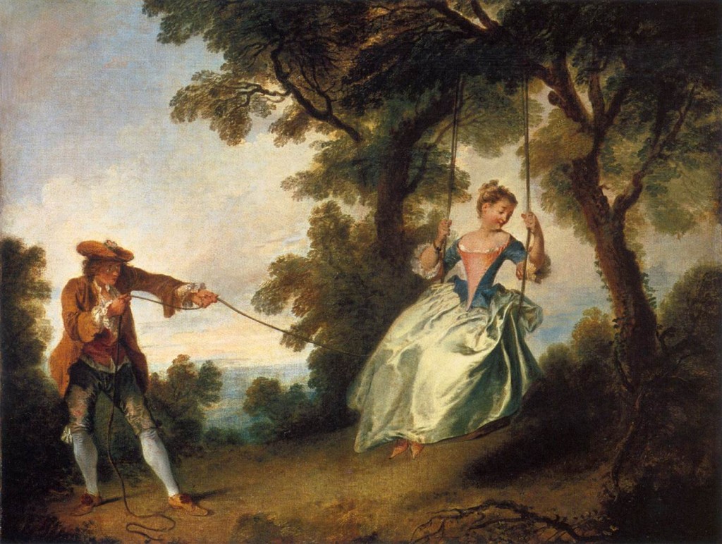 LANCRET, Nicolas The Swing c. 1735 Oil on canvas, 70 x 89 cm Victoria and Albert Museum, London.