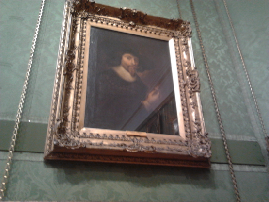 Self-portrait holding a miniature portrait of his wife, Aberdeen Art Gallery