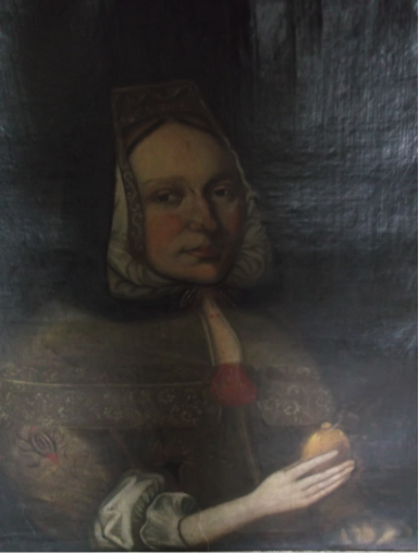Portrait known as Mary Jamesone ‘Bonny Mary’ (detail), Aberdeen Art Gallery