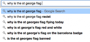 Sad example of how autocompletes show inherent belief in the flag being racist