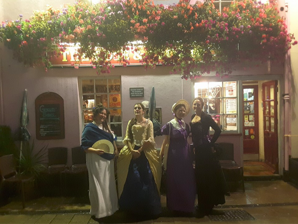 Representing the mid-17th-century, the 18th-century, the Regency, and the Victorian eras.